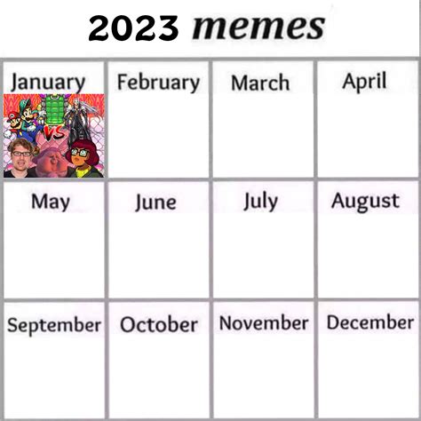 2023 Meme Calendar